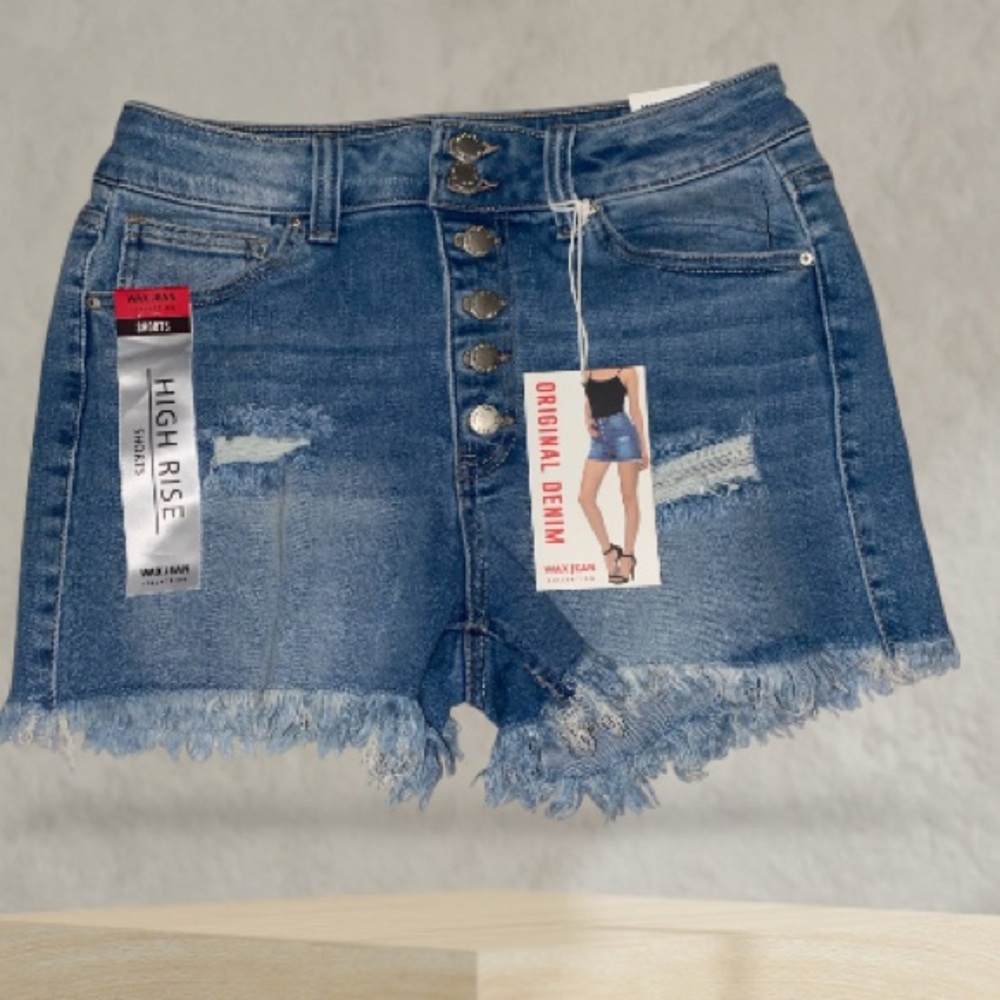 🛍️ Wax Jean Distressed Blue Denim Shorts 🛍️